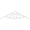 Ekena Millwork Pitch Classic Wagon Wheel Architectural Grade PVC Gable Pediment, 72"W x 18"H x 1"P (6/12) GPP072X018X100CWW - alternate 5